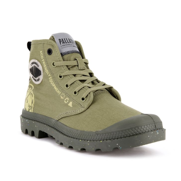 Pánské Boty Palladium Pampa Organic Metro Olivy Zelené | CZ GWM-52Y